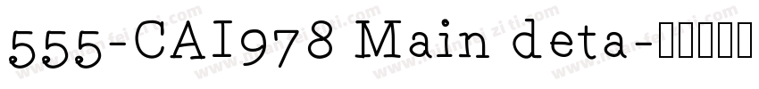 555-CAI978 Main deta字体转换
